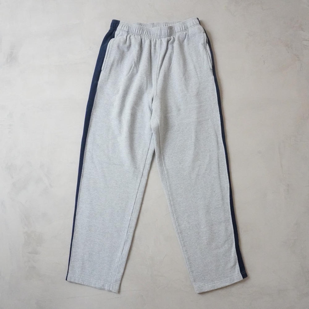 Vintage Tommy Hilfiger Sweatpants Large Mens Gray Navy Side Stripe Spell Out